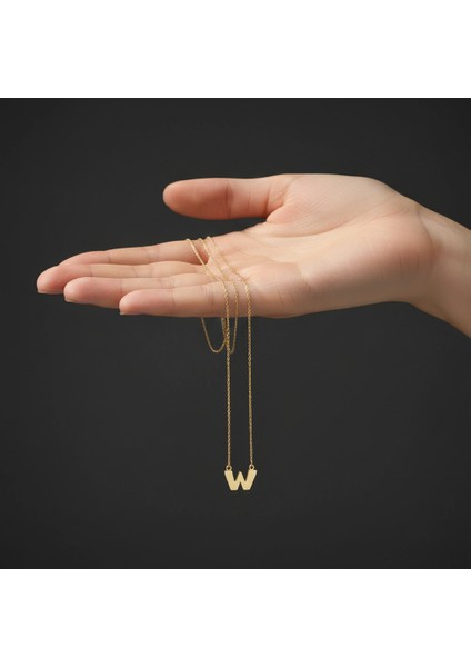 14 Ayar Altın Kolye Ucu Harf W GM3016 0.5 gr fiyatları
