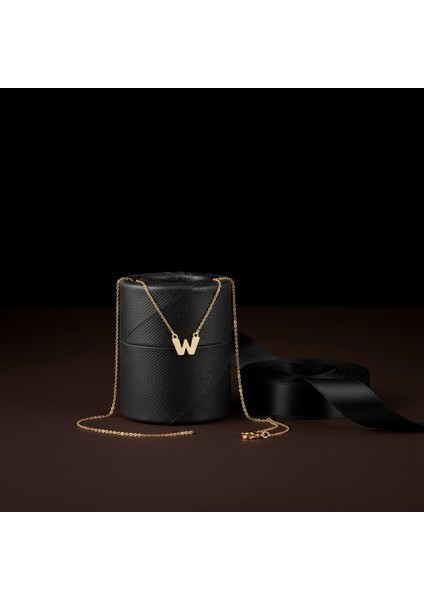 14 Ayar Altın Kolye Ucu Harf W GM3016 0.5 gr modelleri