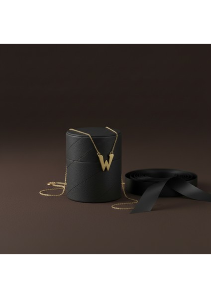 14 Ayar Altın Kolye Ucu Harf W GM3024 0.5 gr modelleri