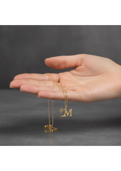 8 Ayar Altın Kolye Ucu Harf M GM2582 0.5 gr fiyatları