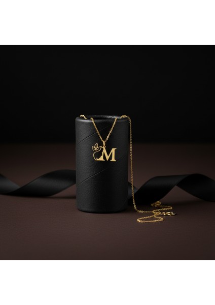 8 Ayar Altın Kolye Ucu Harf M GM2582 0.5 gr modelleri