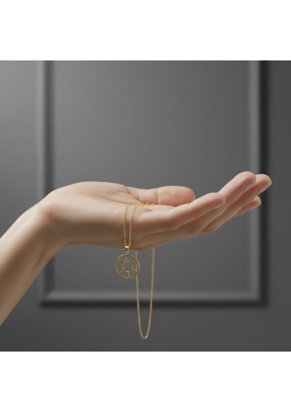 8 Ayar Altın Kolye Ucu Gramofon Plakası GM4668 0.5 gr fiyatları