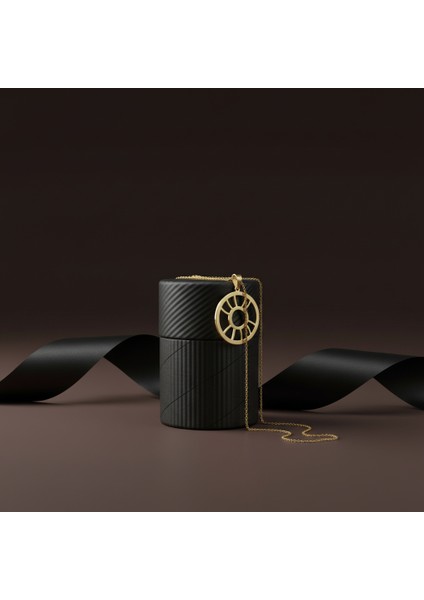 8 Ayar Altın Kolye Ucu Gramofon Plakası GM4668 0.5 gr modelleri