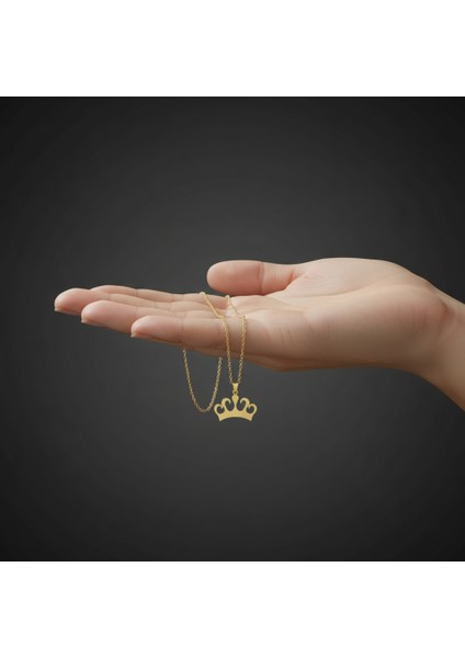 8 Ayar Altın Kolye Ucu Taç GM3887 1 gr fiyatları