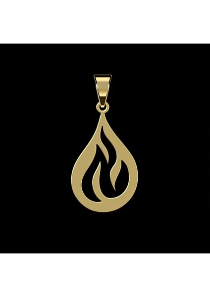 14 Ayar Altın Kolye Ucu Ateş GM3510 0.5 gr fırsatları