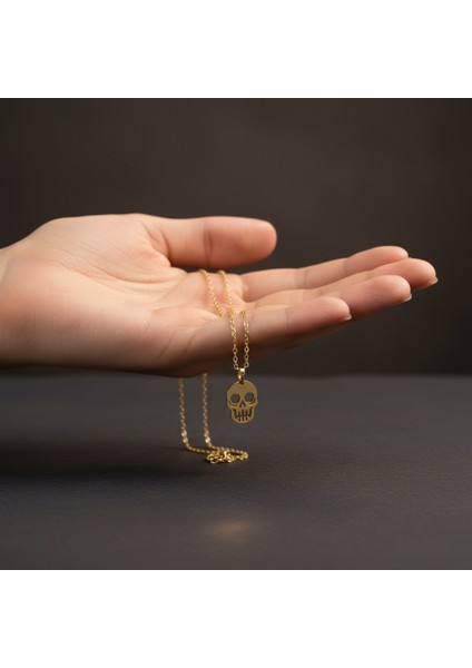 14 Ayar Altın Kolye Ucu Kafatası GM3982 1 gr fiyatları