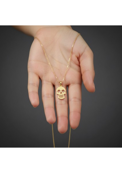 8 Ayar Altın Kolye Ucu Kafatası GM3998 1 gr fiyatları