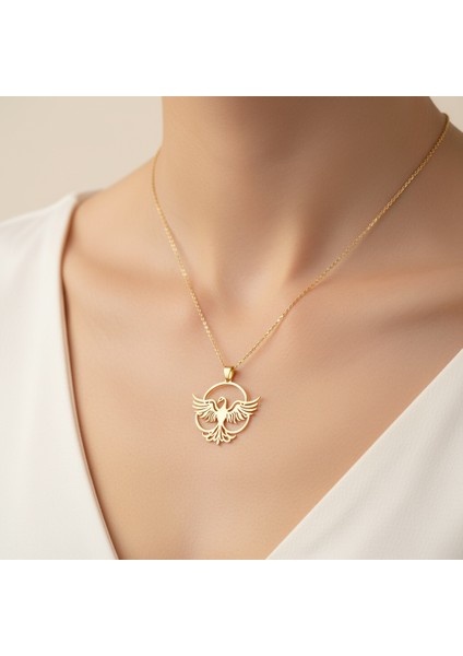 8 Ayar Altın Kolye Ucu Anka Kuşu GM4863 1 gr