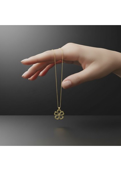 8 Ayar Altın Kolye Ucu Yonca GM3379 1 gr fiyatları