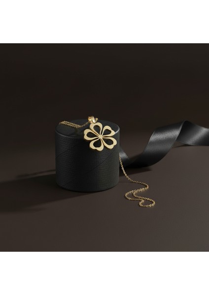 8 Ayar Altın Kolye Ucu Yonca GM3379 1 gr modelleri