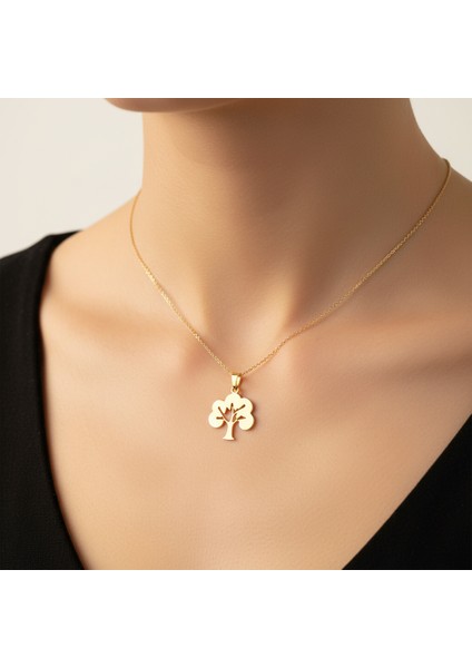 14 Ayar Altın Kolye Ucu Ağaç GM5125 1 gr