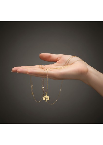 14 Ayar Altın Kolye Ucu Ağaç GM5125 1 gr fiyatları