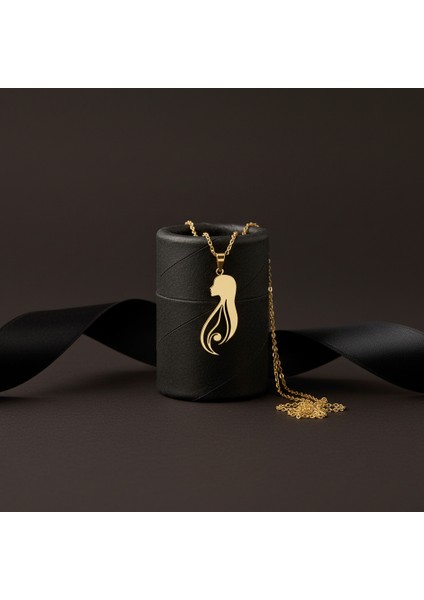 8 Ayar Altın Kolye Ucu Kız GM3753 1 gr modelleri