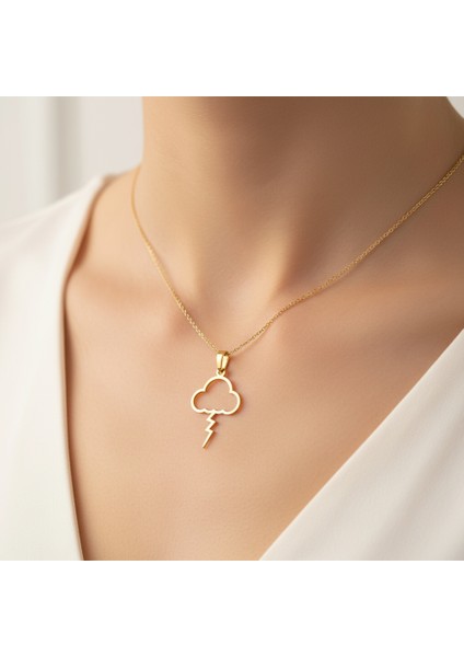 8 Ayar Altın Kolye Ucu Bulut GM5906 1 gr