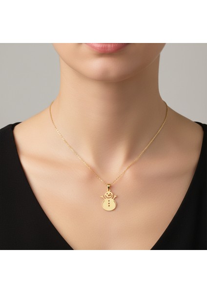 14 Ayar Altın Kolye Ucu Kardan Adam GM4956 1 gr