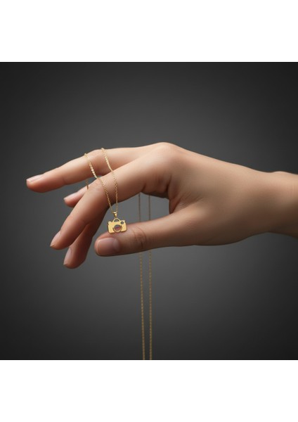 8 Ayar Altın Kolye Ucu Kamera GM3775 0.5 gr fiyatları