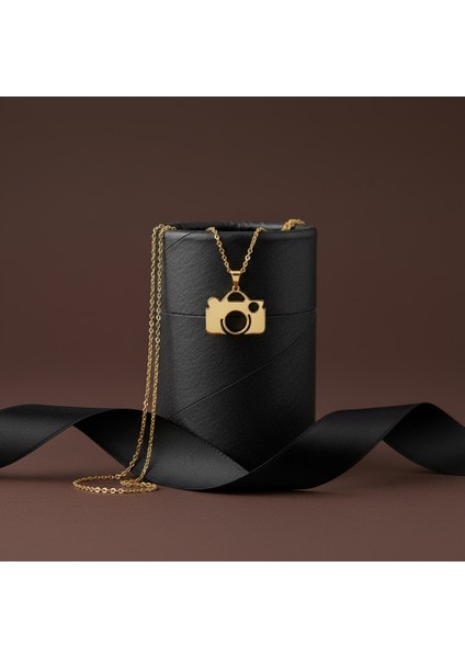 8 Ayar Altın Kolye Ucu Kamera GM3775 0.5 gr modelleri