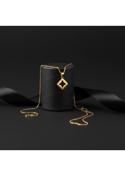 8 Ayar Altın Kolye Ucu Eşkenar Dörtgen GM3678 0.5 gr modelleri