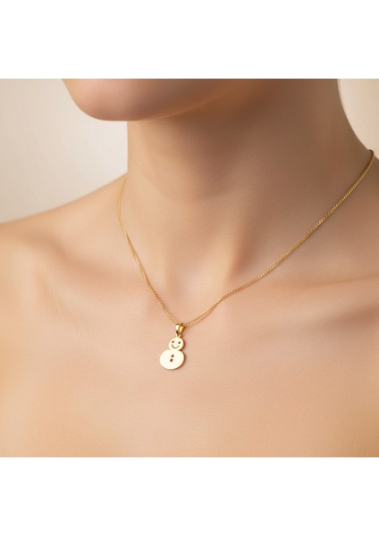 8 Ayar Altın Kolye Ucu Kardan Adam GM4962 0.5 gr