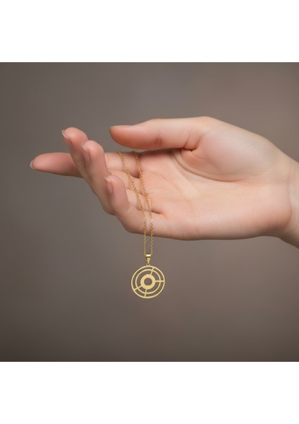 14 Ayar Altın Kolye Ucu Gramofon Plakası GM4676 0.5 gr fiyatları