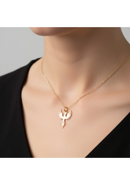 8 Ayar Altın Kolye Ucu Anka Kuşu GM4862 0.5 gr