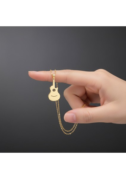 14 Ayar Altın Kolye Ucu Gitar GM4388 1 gr fiyatları