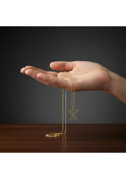 8 Ayar Altın Kolye Ucu Melek GM5986 1 gr fiyatları