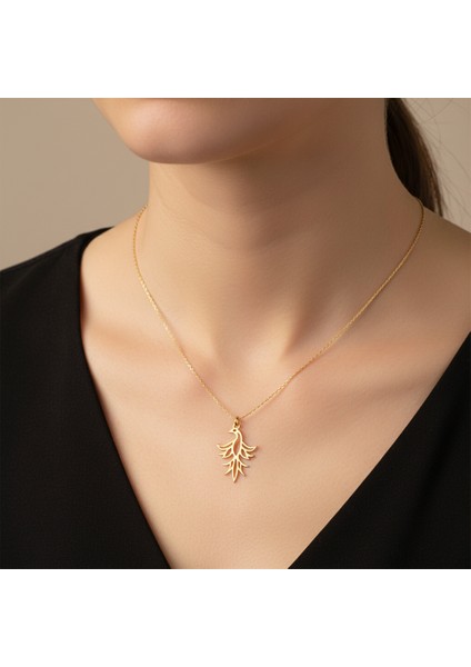 8 Ayar Altın Kolye Ucu Anka Kuşu GM4866 0.5 gr