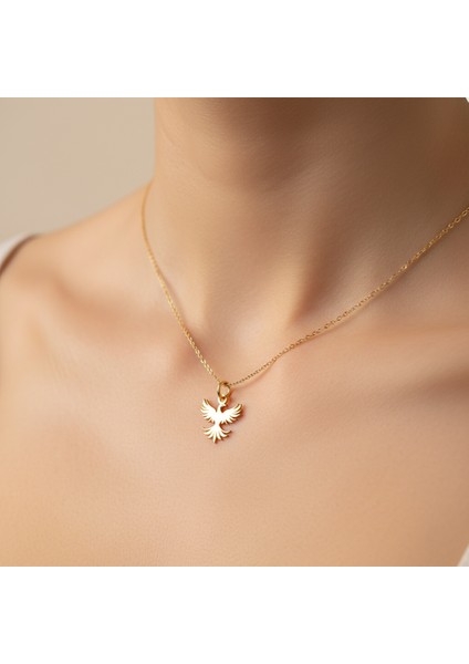 8 Ayar Altın Kolye Ucu Anka Kuşu GM4864 0.5 gr