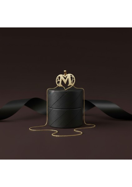 14 Ayar Altın Kolye Ucu Harf M GM6130 0.5 gr modelleri