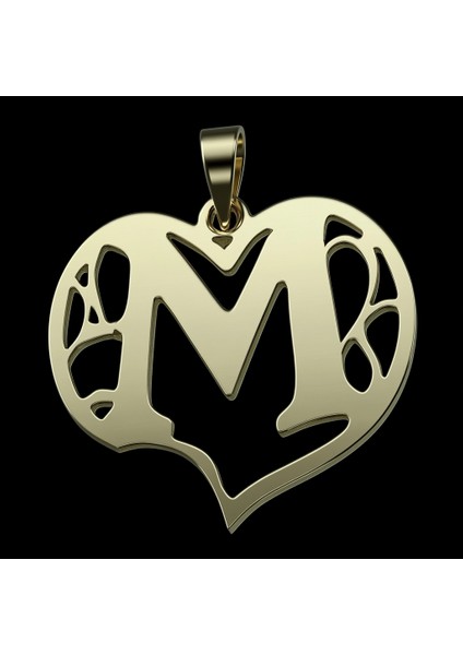 14 Ayar Altın Kolye Ucu Harf M GM6130 0.5 gr fırsatları