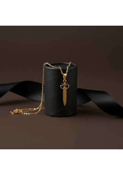 8 Ayar Altın Kolye Ucu Hançer GM4515 1 gr modelleri