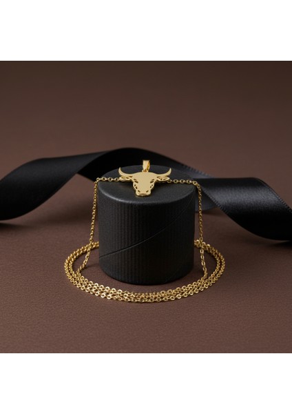 14 Ayar Altın Kolye Ucu Boğa GM5323 1 gr modelleri