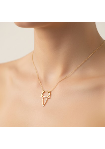 14 Ayar Altın Kolye Ucu Boğa GM5334 0.5 gr