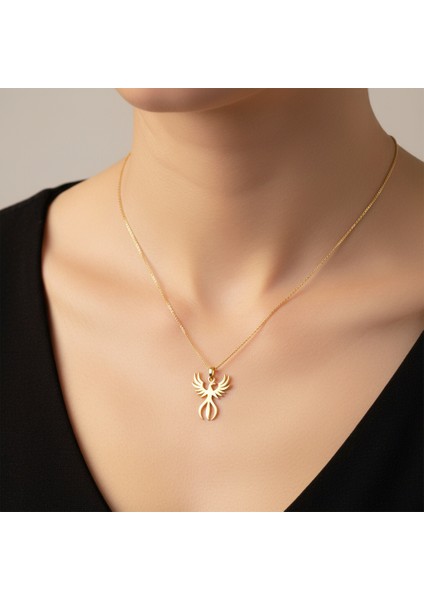 8 Ayar Altın Kolye Ucu Anka Kuşu GM4860 0.5 gr