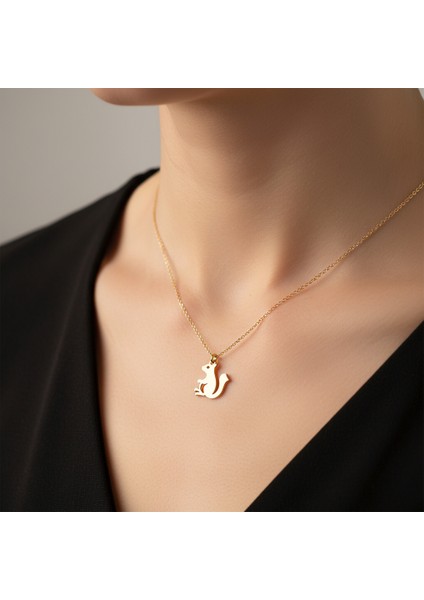 8 Ayar Altın Kolye Ucu Sincap GM4971 1 gr