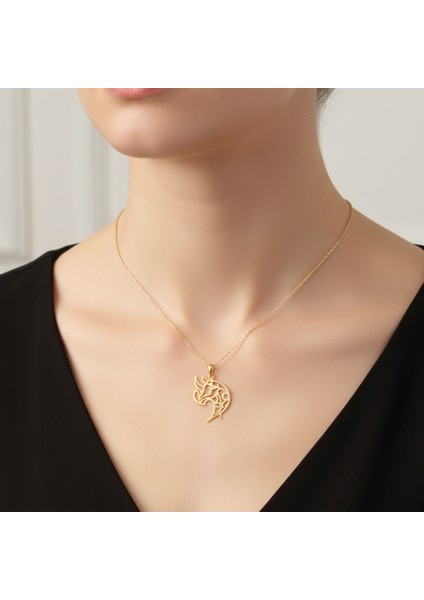 14 Ayar Altın Kolye Ucu Gergedan GM4926 0.5 gr