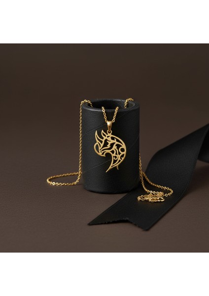 14 Ayar Altın Kolye Ucu Gergedan GM4926 0.5 gr modelleri