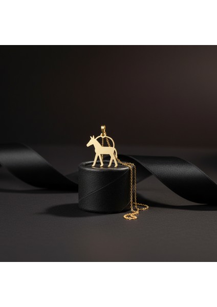 14 Ayar Altın Kolye Ucu Eşek GM5383 1 gr modelleri