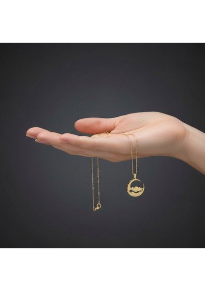 14 Ayar Altın Kolye Ucu Ay GM5953 0.5 gr fiyatları