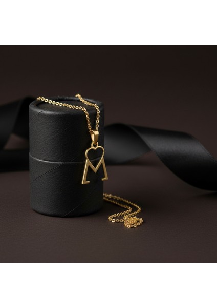 8 Ayar Altın Kolye Ucu Harf M GM6121 0.5 gr modelleri