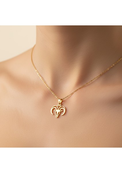 14 Ayar Altın Kolye Ucu Koç GM6414 0.5 gr