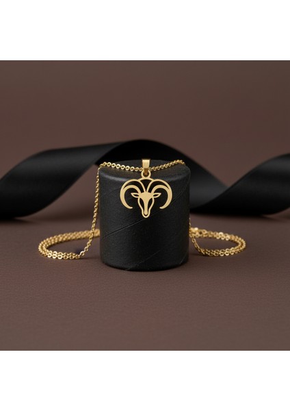 14 Ayar Altın Kolye Ucu Koç GM6414 0.5 gr modelleri