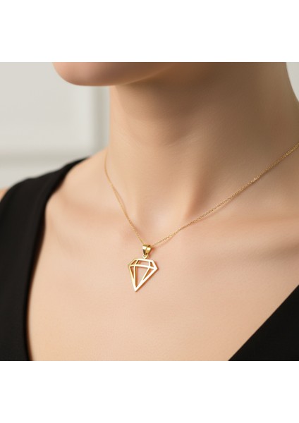 8 Ayar Altın Kolye Ucu Elmas GM4524 1 gr