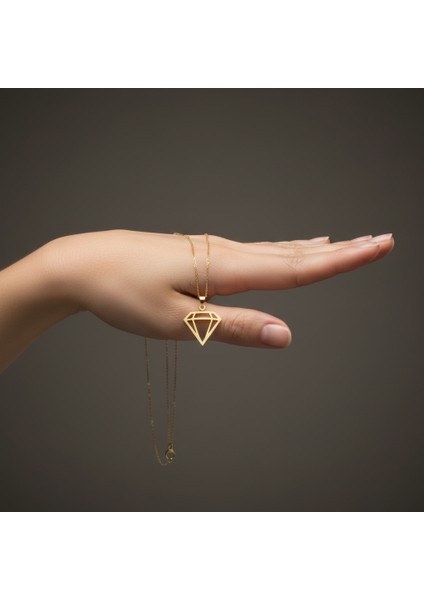 8 Ayar Altın Kolye Ucu Elmas GM4524 1 gr fiyatları