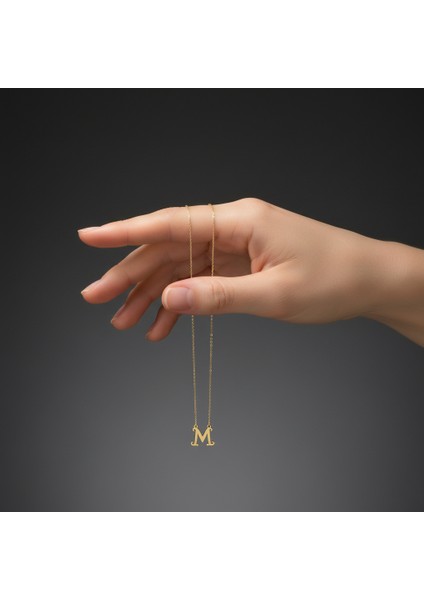 14 Ayar Altın Kolye Ucu Harf M GM6129 0.5 gr fiyatları