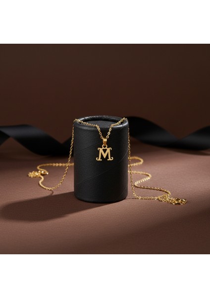 14 Ayar Altın Kolye Ucu Harf M GM6129 0.5 gr modelleri