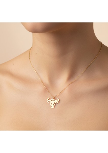 14 Ayar Altın Kolye Ucu Boğa GM5320 1 gr