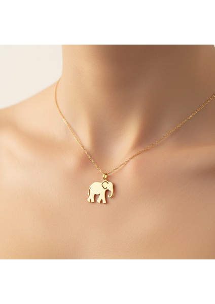 14 Ayar Altın Kolye Ucu Fil GM4592 1 gr