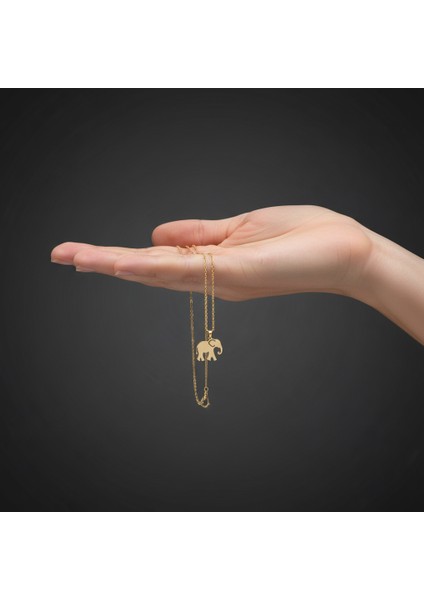 14 Ayar Altın Kolye Ucu Fil GM4592 1 gr fiyatları